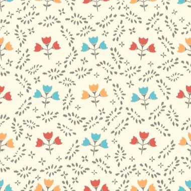 Çiçek süsüsüyle kusursuz soyut desen