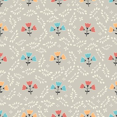 Çiçek süsüsüyle kusursuz soyut desen