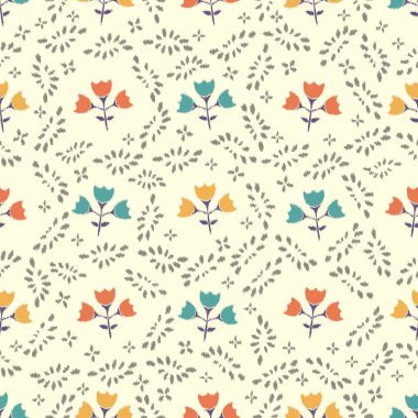 Çiçek süsüsüyle kusursuz soyut desen