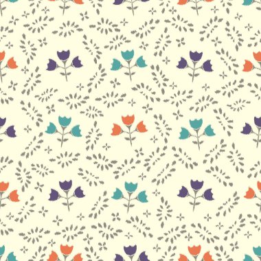 Çiçek süsüsüyle kusursuz soyut desen