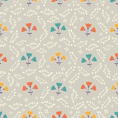 Çiçek süsüsüyle kusursuz soyut desen