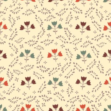 Çiçek süsüsüyle kusursuz soyut desen