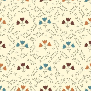 Çiçek süsüsüyle kusursuz soyut desen