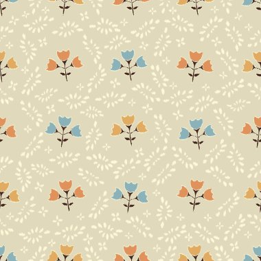 Çiçek süsüsüyle kusursuz soyut desen