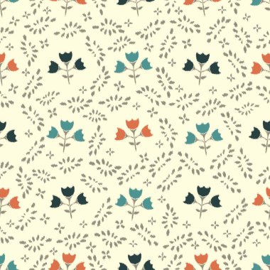 Çiçek süsüsüyle kusursuz soyut desen