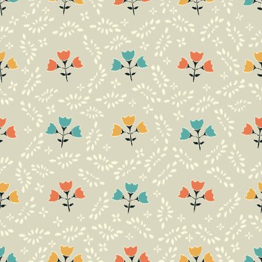 Çiçek süsüsüyle kusursuz soyut desen