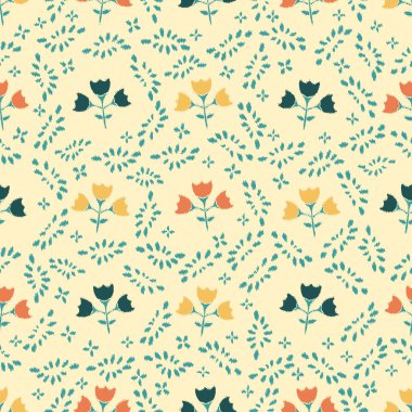 Çiçek süsüsüyle kusursuz soyut desen