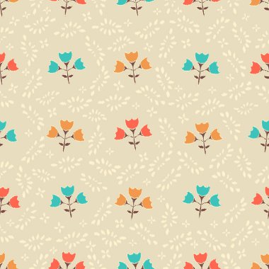 Çiçek süsüsüyle kusursuz soyut desen