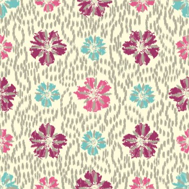 Çiçek süsüsüyle kusursuz soyut desen