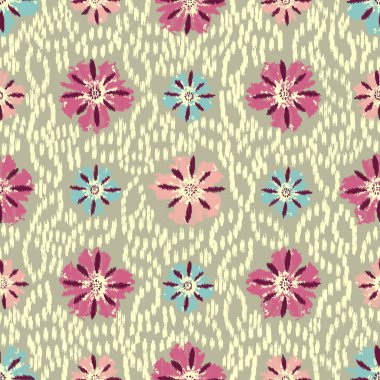 Çiçek süsüsüyle kusursuz soyut desen