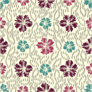 Çiçek süsüsüyle kusursuz soyut desen