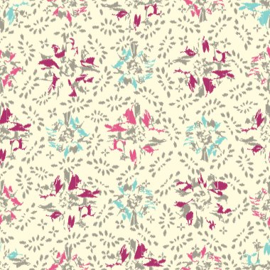 Çiçek süsüsüyle kusursuz soyut desen