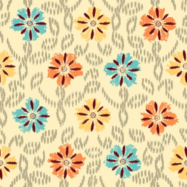 Çiçek süsüsüyle kusursuz soyut desen