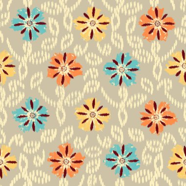 Çiçek süsüsüyle kusursuz soyut desen