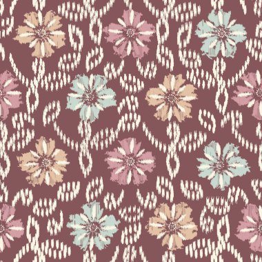 Çiçek süsüsüyle kusursuz soyut desen