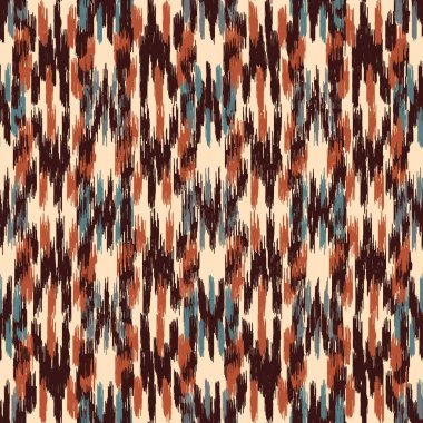 Renkli vuruşların görüntüsüyle karalama biçiminde kusursuz soyut desen. 