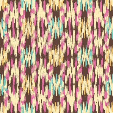 Renkli vuruşların görüntüsüyle karalama biçiminde kusursuz soyut desen. 