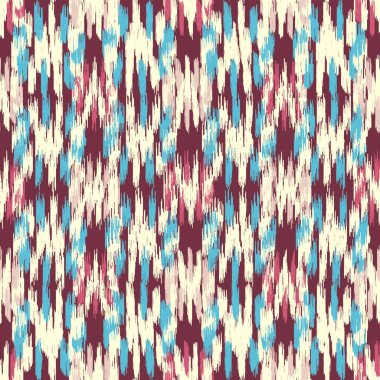 Renkli vuruşların görüntüsüyle karalama biçiminde kusursuz soyut desen. 