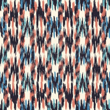 Renkli vuruşların görüntüsüyle karalama biçiminde kusursuz soyut desen. 