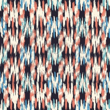 Renkli vuruşların görüntüsüyle karalama biçiminde kusursuz soyut desen. 