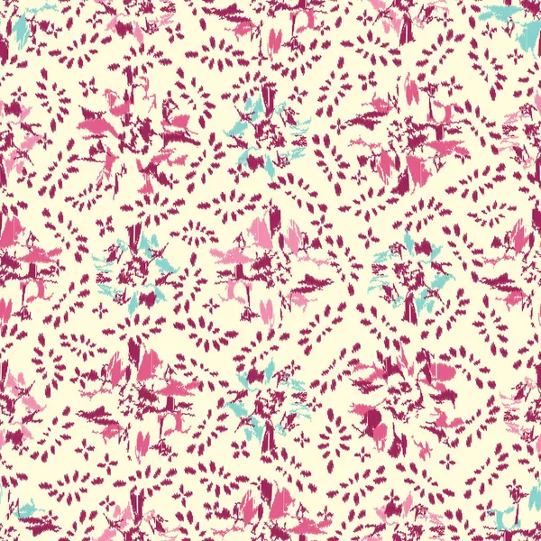 Modèle Abstrait Sans Couture Avec Ornement Floral — Image vectorielle