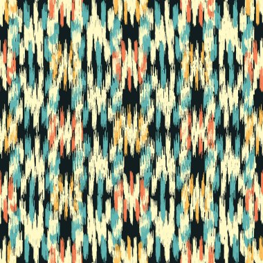 Renkli vuruşların görüntüsüyle karalama biçiminde kusursuz soyut desen. 