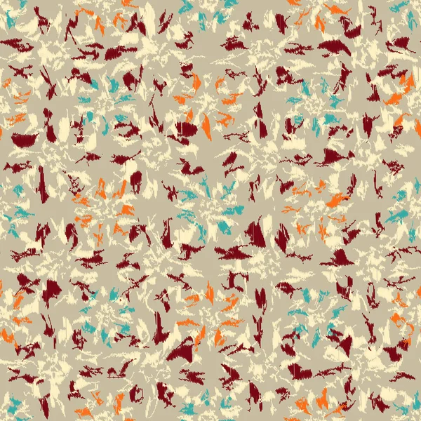 Modèle Abstrait Sans Couture Avec Ornement Floral — Image vectorielle