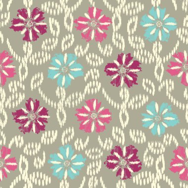 Çiçek süsüsüyle kusursuz soyut desen