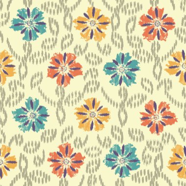 Çiçek süsüsüyle kusursuz soyut desen