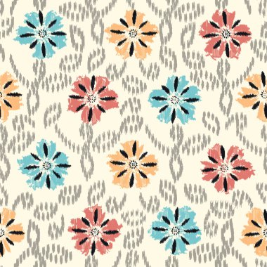 Çiçek süsüsüyle kusursuz soyut desen