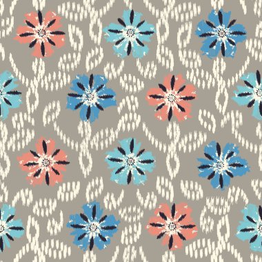 Çiçek süsüsüyle kusursuz soyut desen