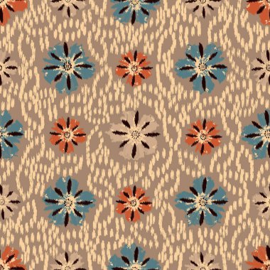 Çiçek süsüsüyle kusursuz soyut desen