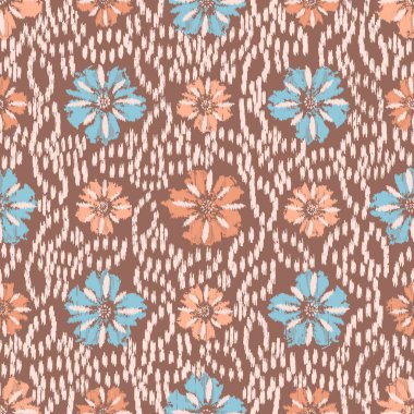 Çiçek süsüsüyle kusursuz soyut desen