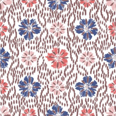 Çiçek süsüsüyle kusursuz soyut desen