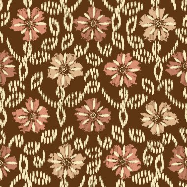 Çiçek süsüsüyle kusursuz soyut desen