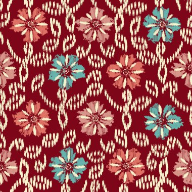 Çiçek süsüsüyle kusursuz soyut desen