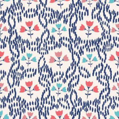 Çiçek süsüsüyle kusursuz soyut desen