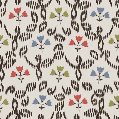 Çiçek süsüsüyle kusursuz soyut desen