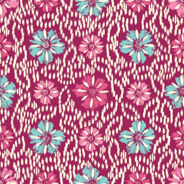 Çiçek süsüsüyle kusursuz soyut desen