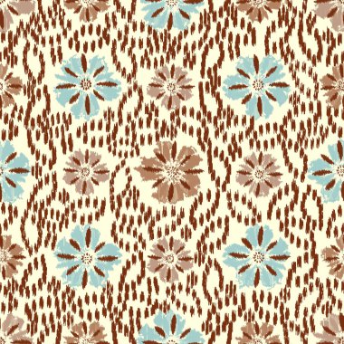 Çiçek süsüsüyle kusursuz soyut desen