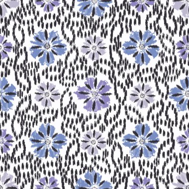 Çiçek süsüsüyle kusursuz soyut desen