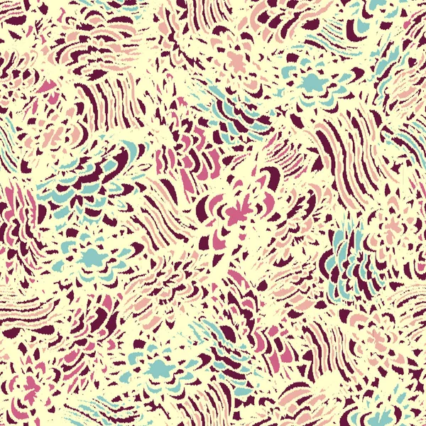 Modèle Abstrait Sans Couture Avec Ornement Floral — Image vectorielle