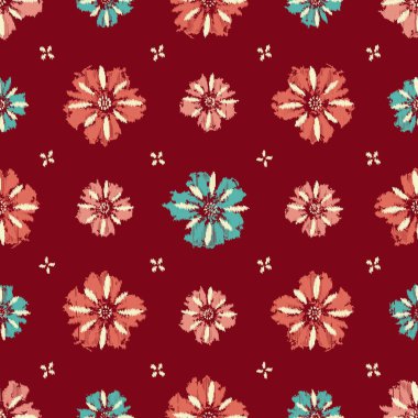 Çiçek süsüsüyle kusursuz soyut desen