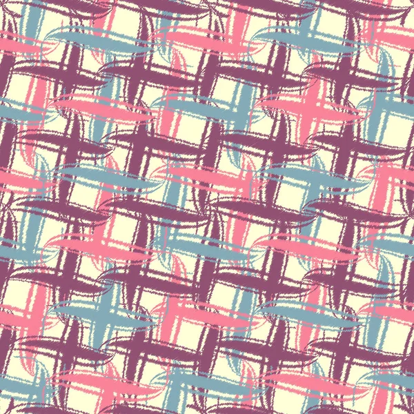 縦縞と横縞のシームレスな抽象パターン タータン — ストックベクタ