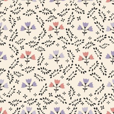 Çiçek süsüsüyle kusursuz soyut desen