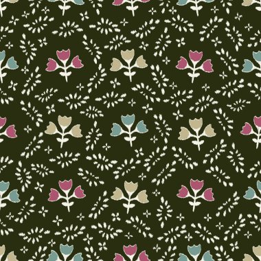 Çiçek süsüsüyle kusursuz soyut desen