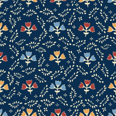 Çiçek süsüsüyle kusursuz soyut desen