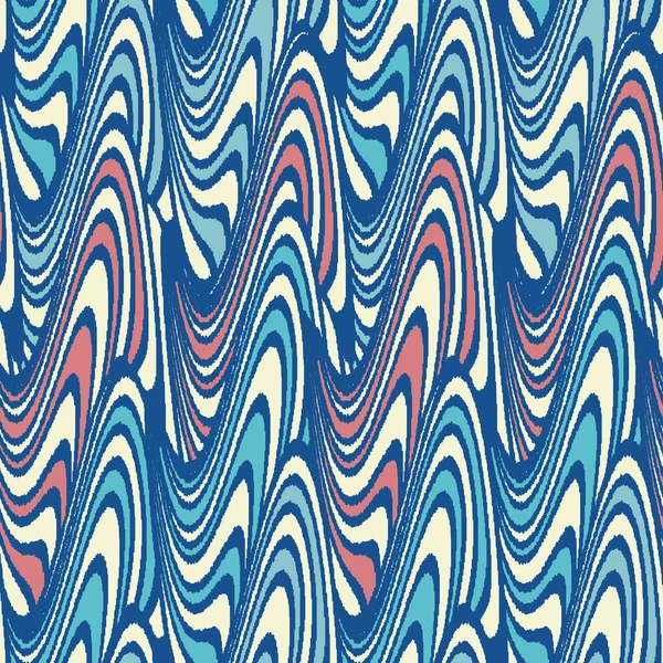 波纹无缝线抽象几何图案 — 图库矢量图片