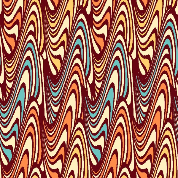 Nahtlose Abstrakte Geometrische Muster Mit Welligen Streifen — Stockvektor