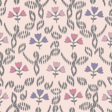 Çiçek süsüsüyle kusursuz soyut desen